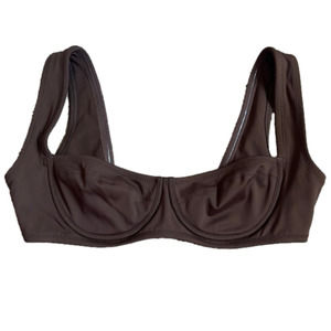 Skims Medium Underwire swim bikini top cocoa NWT